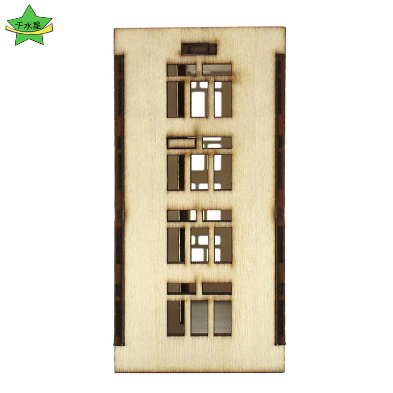 城市模型(公寓楼1号)中小学生diy科技小制作房屋拼装沙盘模型材料