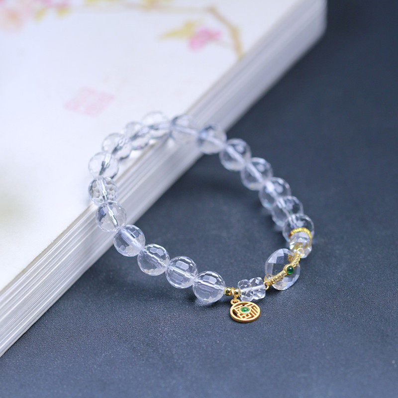 Faceted Clear Quartz Bracelet