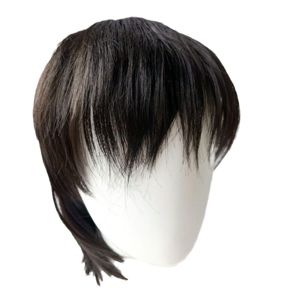 独立站假发女鲻鱼头武士头狼尾刘海短直发动漫COS假发全头型现货