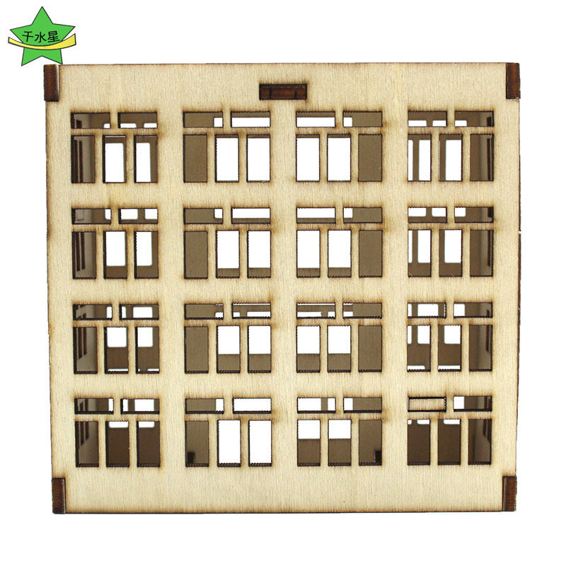 城市模型(公寓楼1号)中小学生diy科技小制作房屋拼装沙盘模型材料