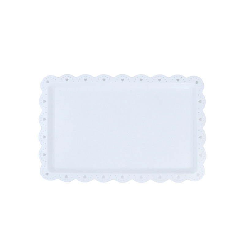 塑料果盘慕斯餐盘托盘长方形饼盘西点甜品塑料盘放杯子小吃盘糕点