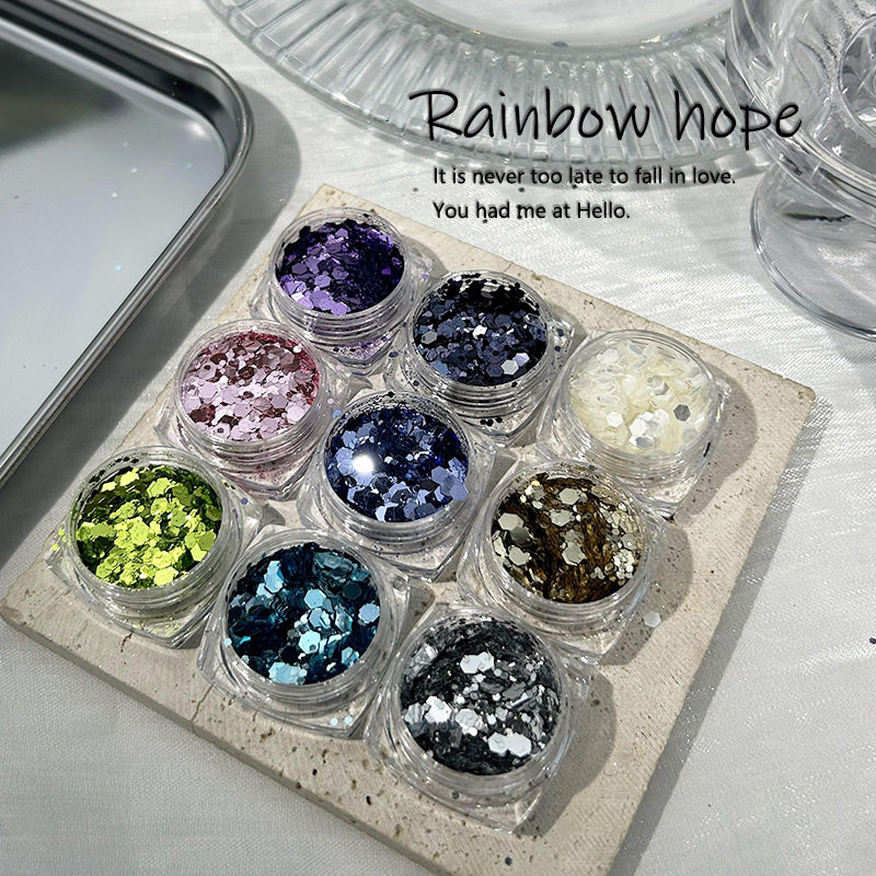 纯欲爆闪耐酸镜面美甲亮片ins风甲面填充材料DIY穿戴甲饰品配件