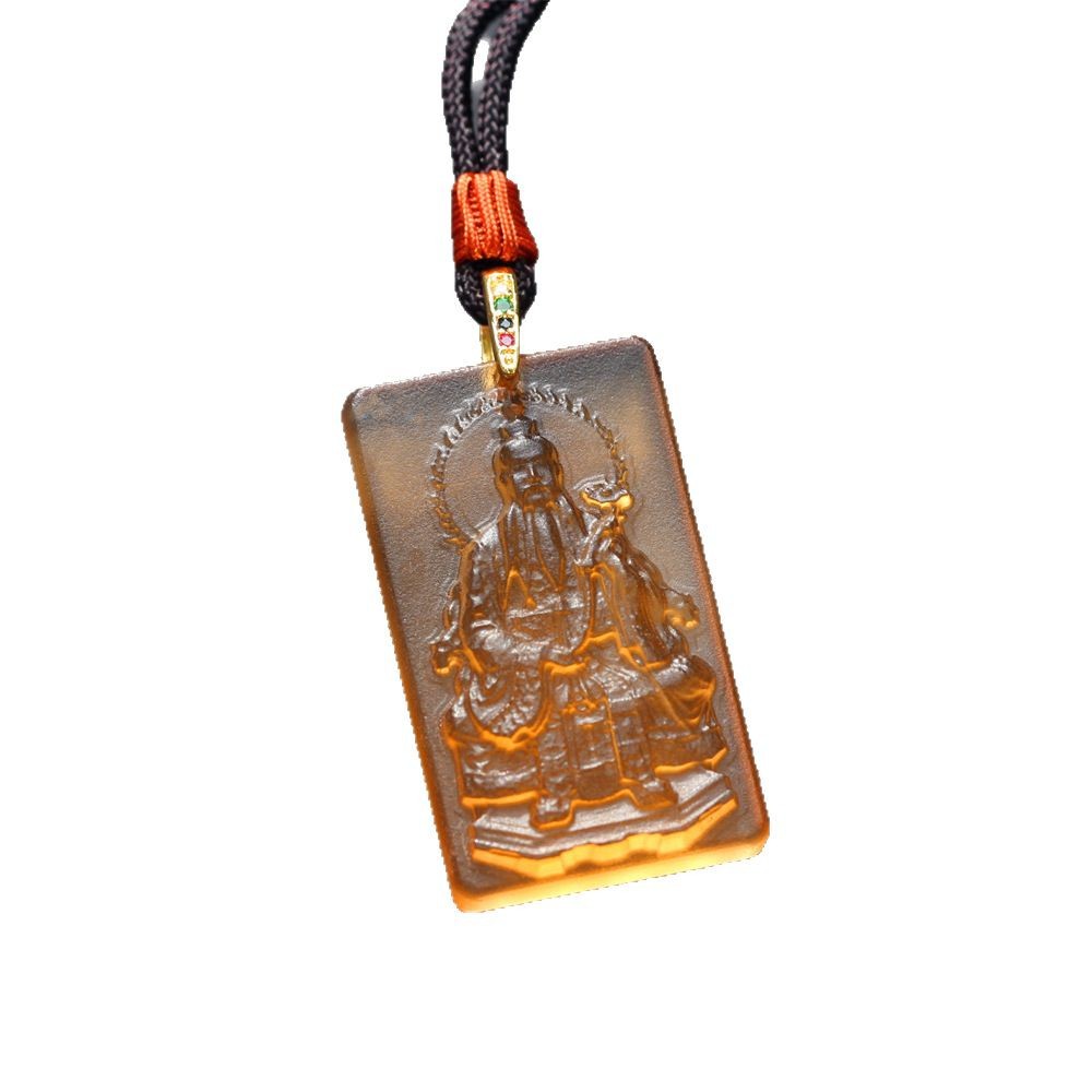 Three Pure Spirits Lingbao Celestial Lord Energy Protection Necklace | Taoist Talisman for Luck, Warding Off Evil, and Ensuring Safety