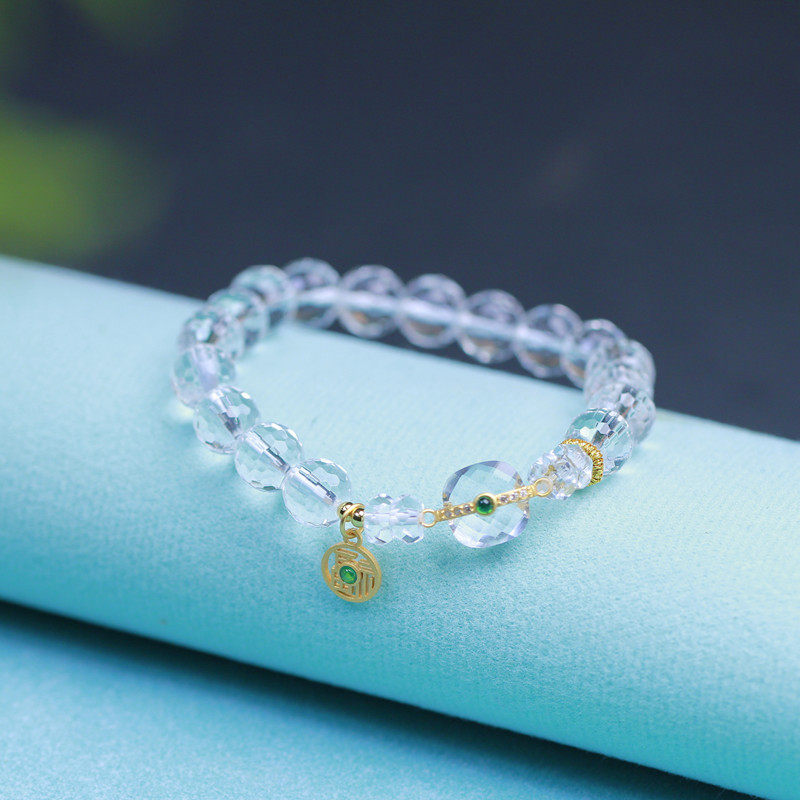 Faceted Clear Quartz Bracelet