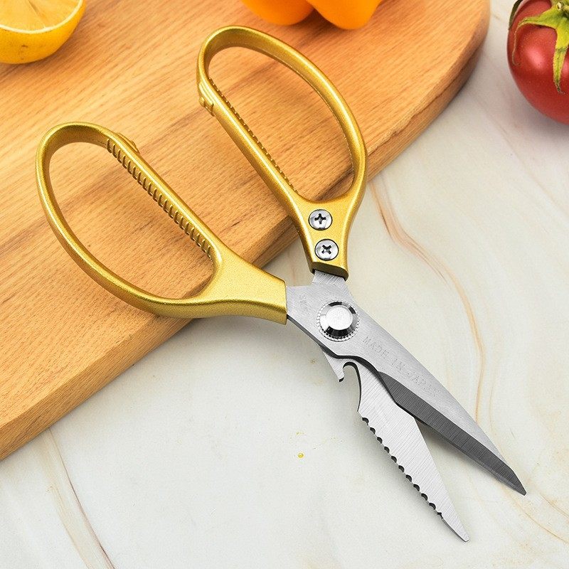 多功能厨房剪刀 不锈钢强力鸡骨剪SK5剪刀 家用剪子熊猫剪刀批发