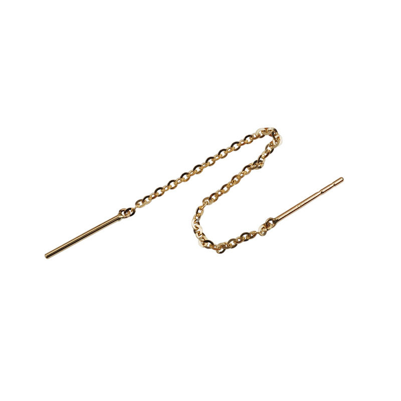 14K gold chain ear thread