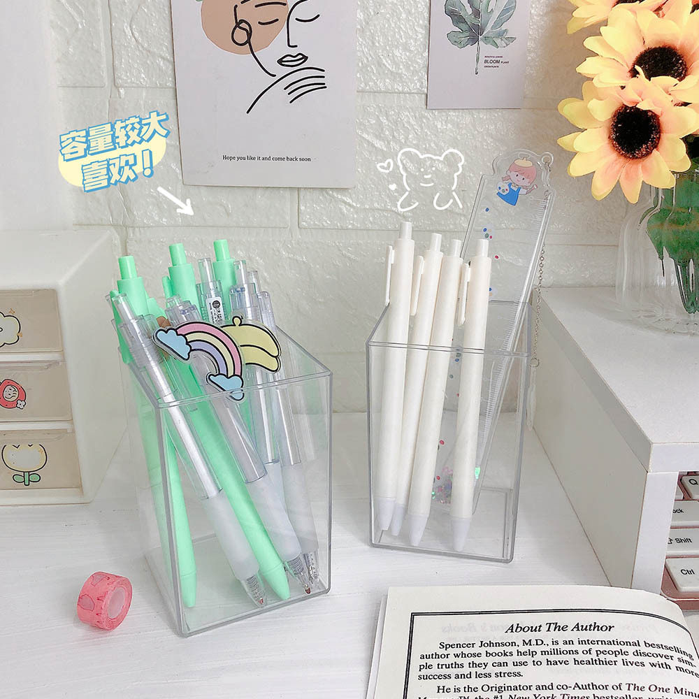 ins亚克力透明简约高颜值女学生文具办公室宿舍桌面杂物整理