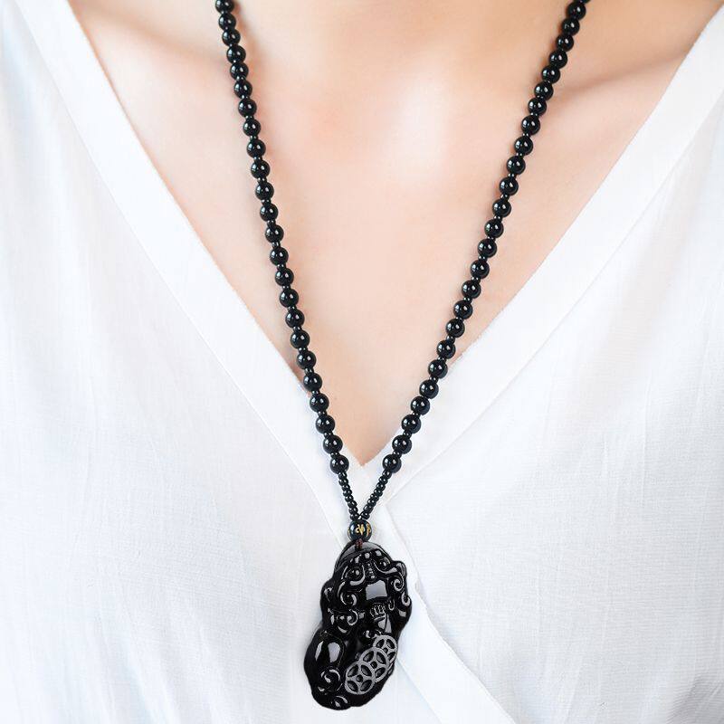 Earth's Treasure — Natural Black Obsidian Necklace