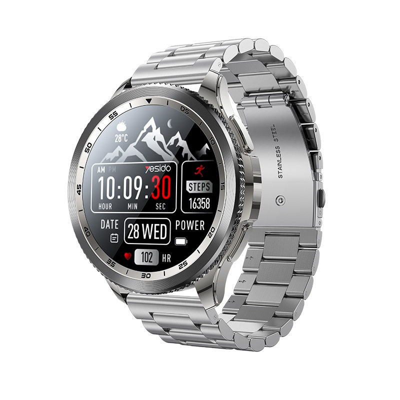 yesido金属智能电话手表 运动多功能长续航防水手环 智能手表跨境