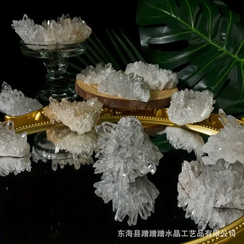 Crystal Sanctuary — Natural Clear Quartz Cluster