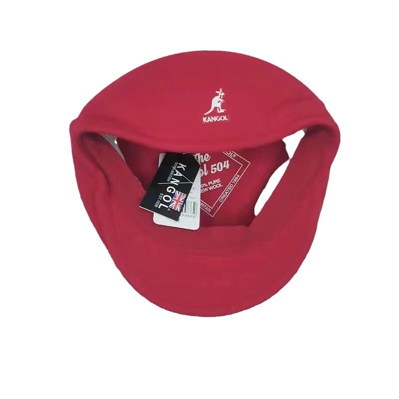 KANGOL袋鼠潮牌帽子百搭时尚鸭舌帽504款带钢印羊毛KANGOL贝雷帽