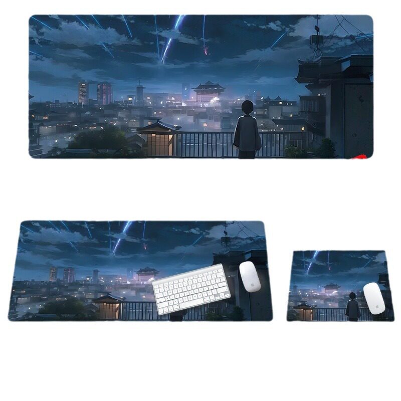 电竞鼠标垫批发大号电脑办公游戏周边键盘垫子锁边加长桌垫定 制