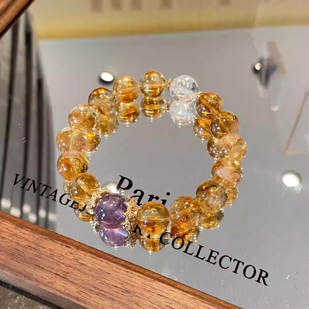 Citrine Tower Crystal Bracelet