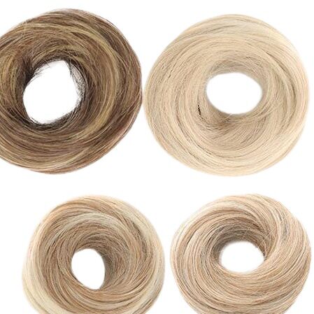 仿真发丸子头假发圈蓬松假发懒人发饰盘发神器头饰品逼真自然头花