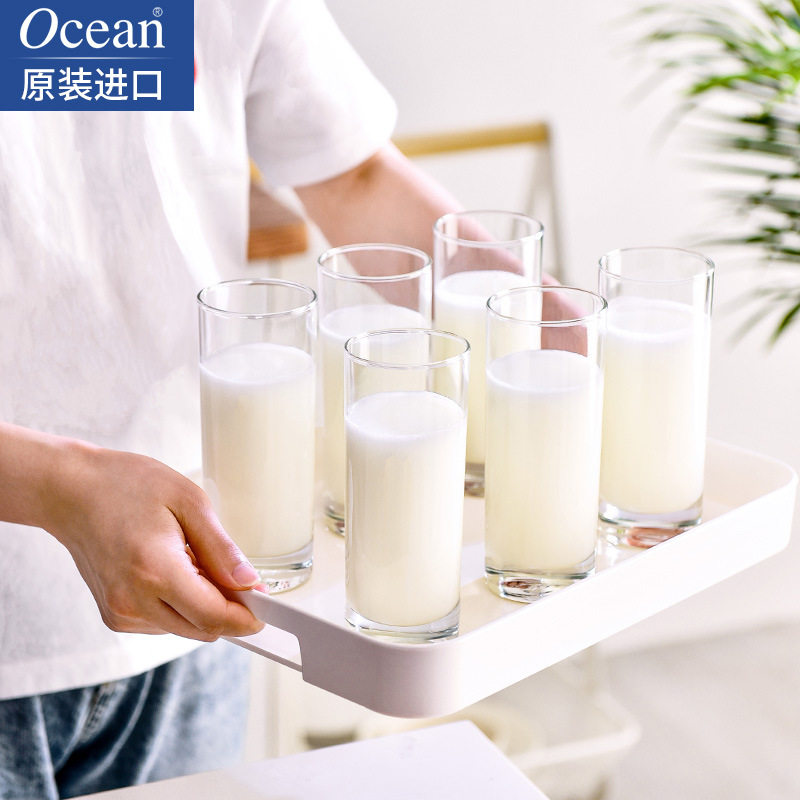 Ocean原装进口饮品玻璃杯家用杯子喝水茶杯果汁啤酒杯耐热无盖