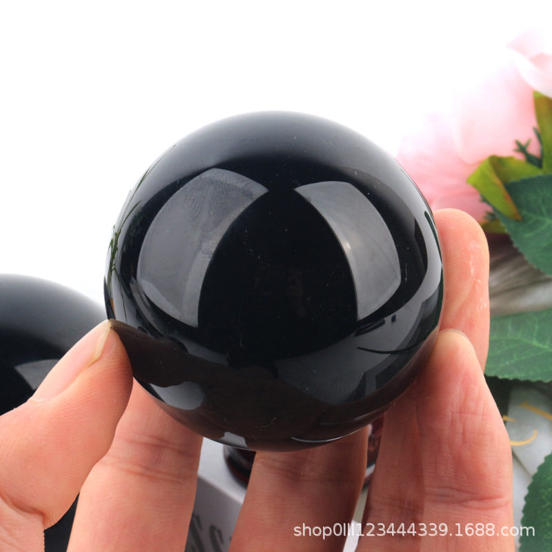 Earth's Treasure — Natural Black Obsidian Sphere