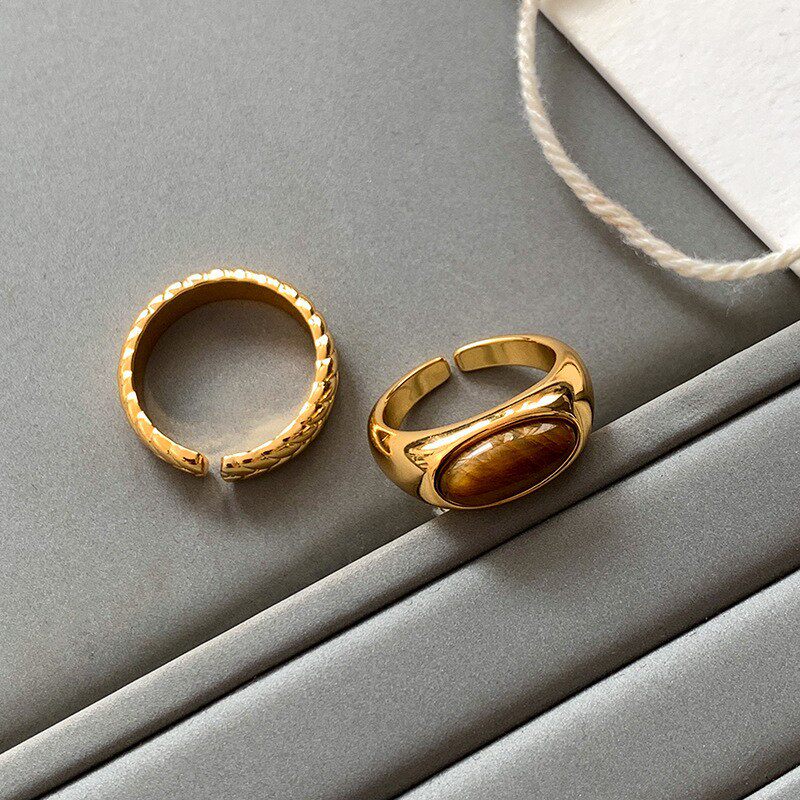 Vintage Minimalist Tiger's Eye Ring