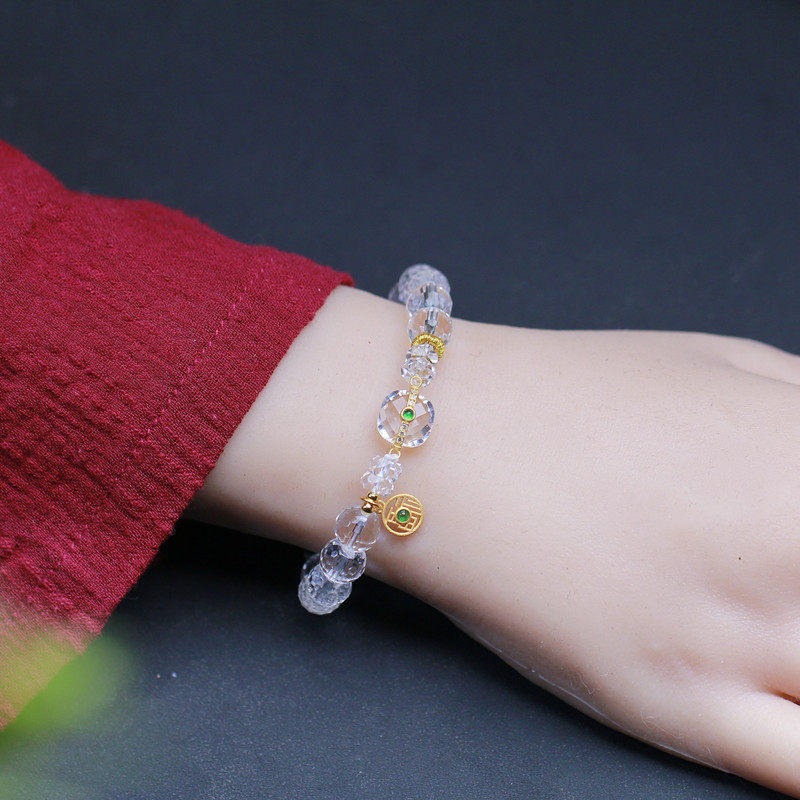 Faceted Clear Quartz Bracelet