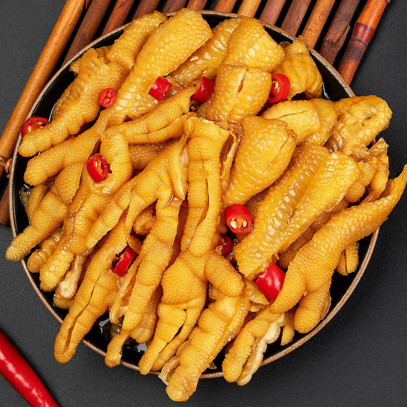 无骨鸡爪2斤罐装柠檬酸辣泡椒去骨凤爪网红即食休闲零食一件代发