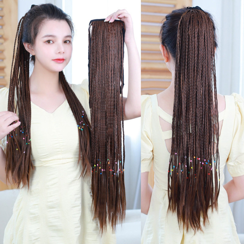 【支持一件代发】假发辫子马尾假辫子女麻花女彩色仿真绑带脏辫
