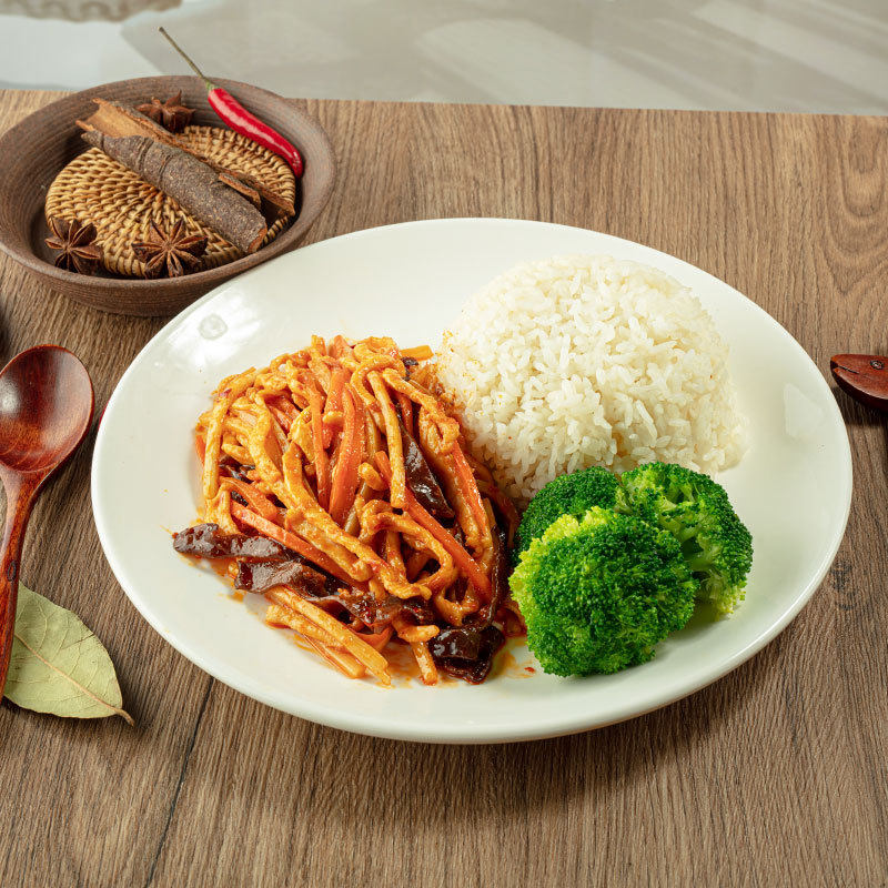 谷言高端预制菜鱼香肉丝料理包220g半成品商用快餐外卖速食家常菜