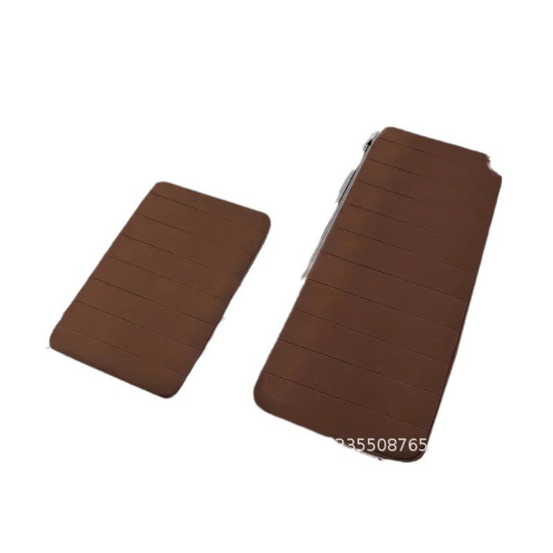 跨境爆款TEMU绗缝浴室三件套卫生间吸水防滑地垫珊瑚绒脚垫地毯