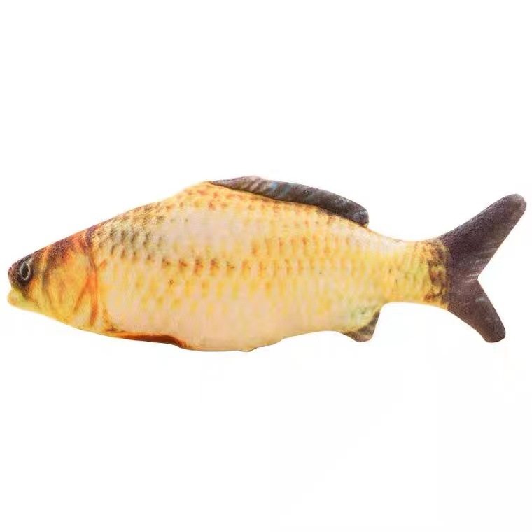 跨境批发宠物猫玩具仿真鱼逗猫磨牙毛绒啃咬猫薄荷猫咪用品