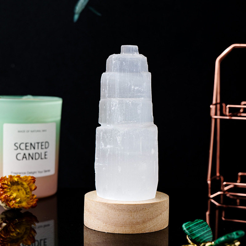 Nature's Art — Raw Selenite Pyramid