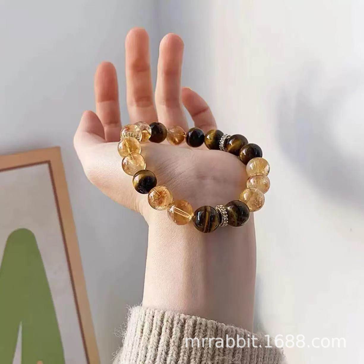 Designer Citrine Tower Crystal Bracelet