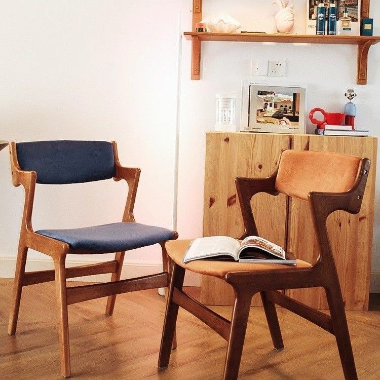 现货速发新款全实木餐椅家用软包实木椅办公舒适靠背椅高级感餐椅