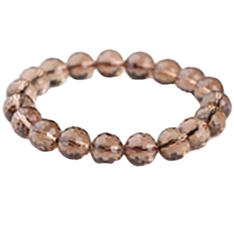 Natural citrine crystal bracelet, citrine 128-faceted hand string