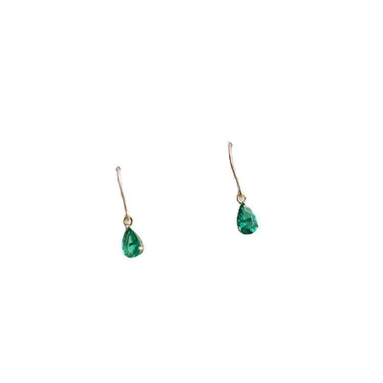 9K Gold Vintage Emerald Drop earrings