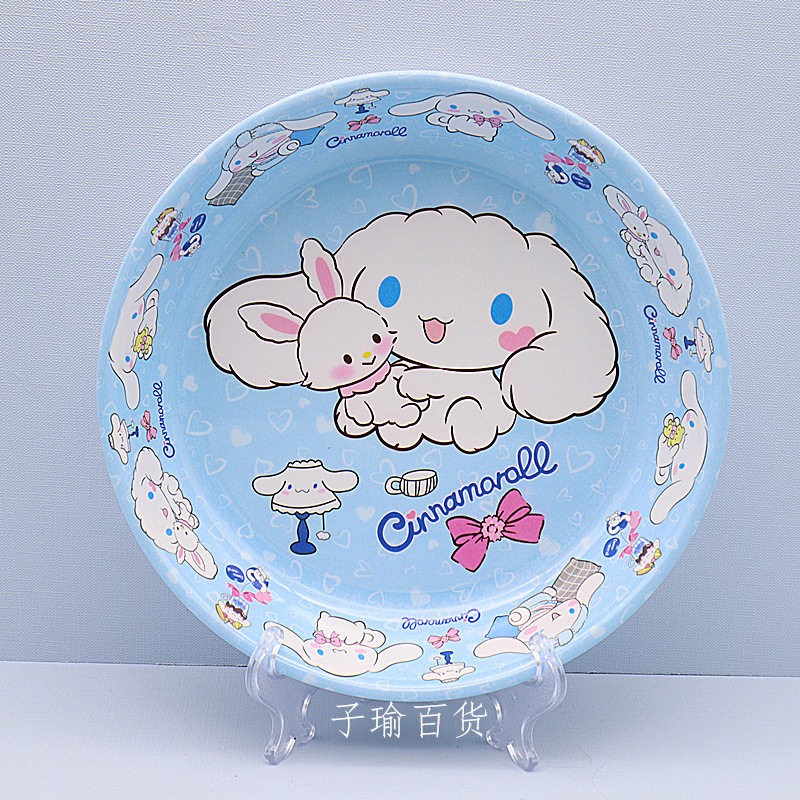 创意密胺餐具创意塑料家用盘子 卡通菜盘 水果盘 仿瓷餐盘 凉菜盘
