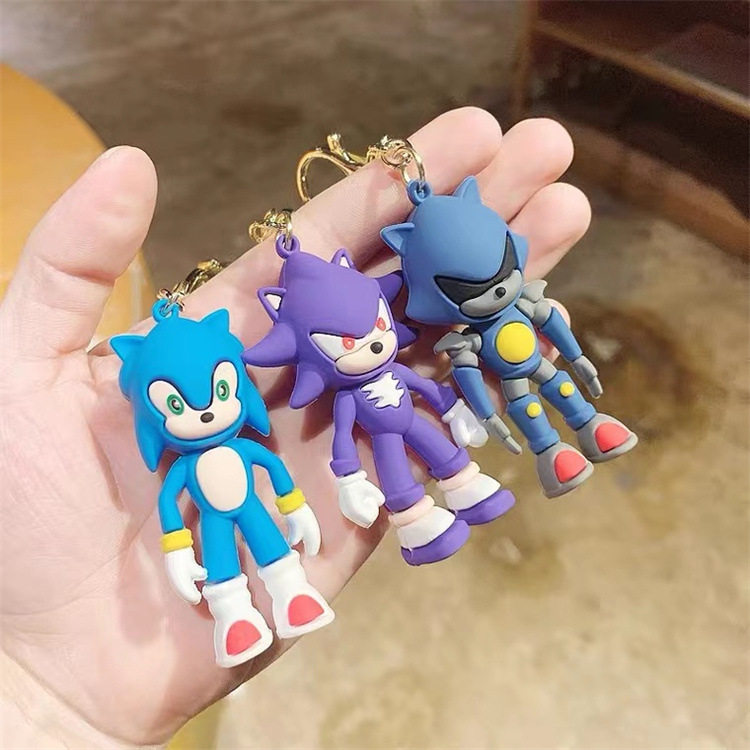 超音鼠索尼克钥匙链卡通公仔Sonic钥匙挂件可爱小饰品汽车钥匙扣