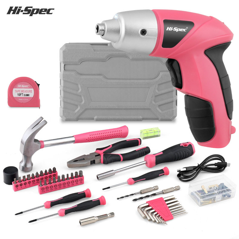 Hi-Spec 42件套家用工具套装 3.6V锂电电动螺丝刀钳子多功能工具