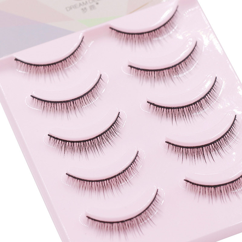 梦鹿R-3假睫毛女 超自然短款硬梗可撑双眼皮仿真卷翘新手嫁接整条