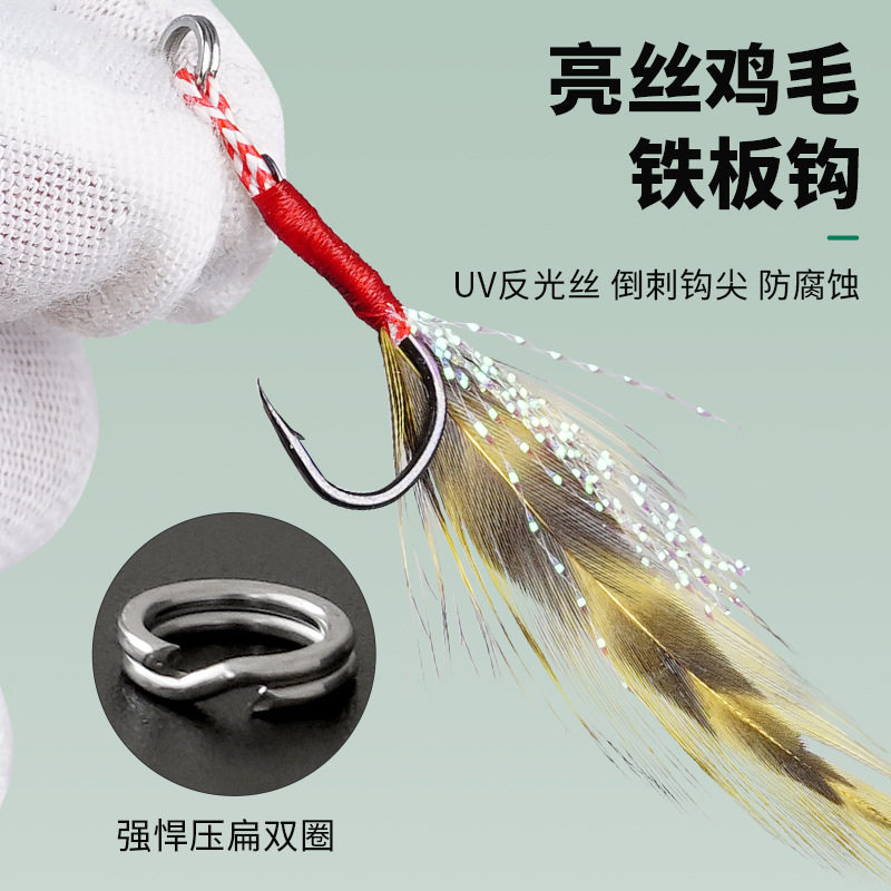 飘落铁板鱼鳞纹翘嘴克星新款钓鱼全水层路亚饵铁板路亚饵路亚铁板