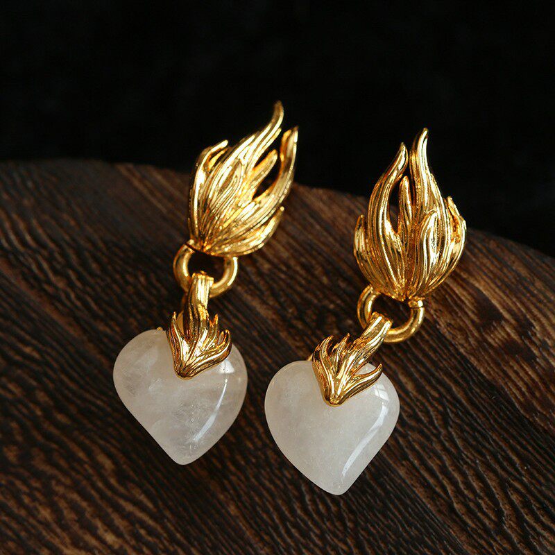 Vintage Clear Quartz Earrings