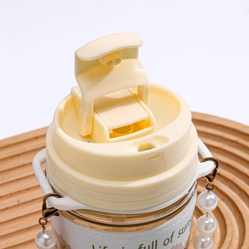 珍珠杯玻璃杯高颜值杯子百货带吸管女生伴手礼活动用品礼品杯水杯