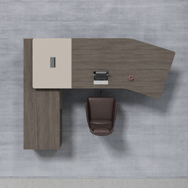 新款办公桌老板桌简约现代总裁经理桌女士大班台单人办公桌椅组合