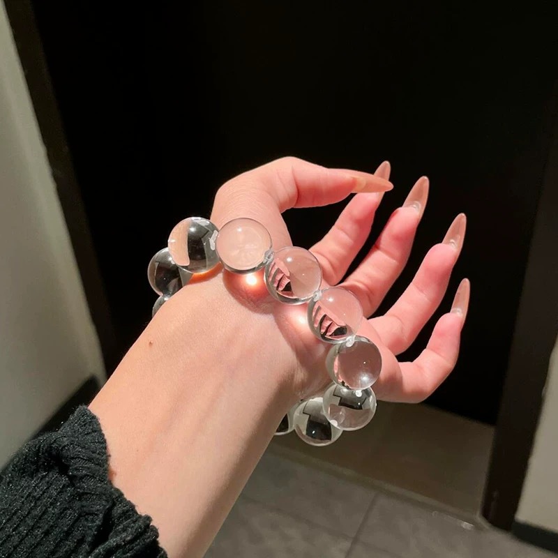 Natural Clear Body Icy White Crystal Bracelet | High Energy Purification Crystal | Wealth Attracting and Luck Changing Bracelet