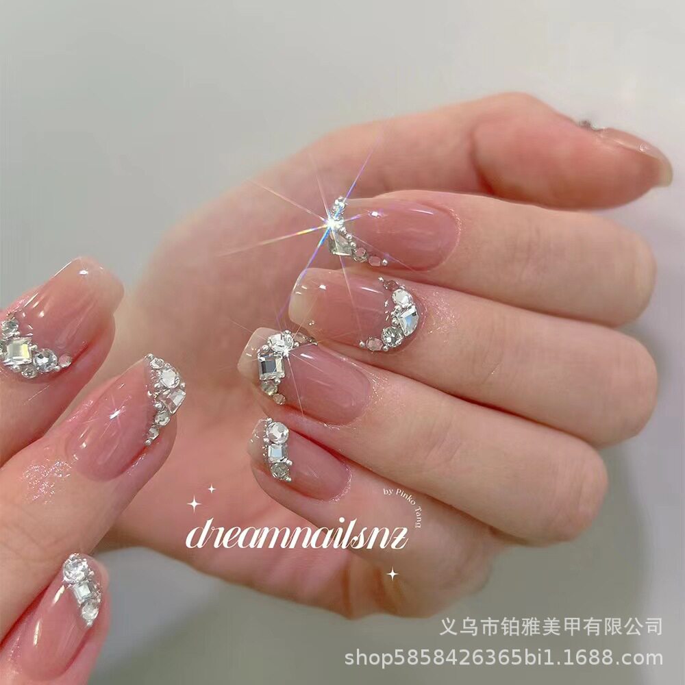 温精灵同款迷你钻小号白色钻平底异形美甲小饰品蝴蝶水滴马眼批发