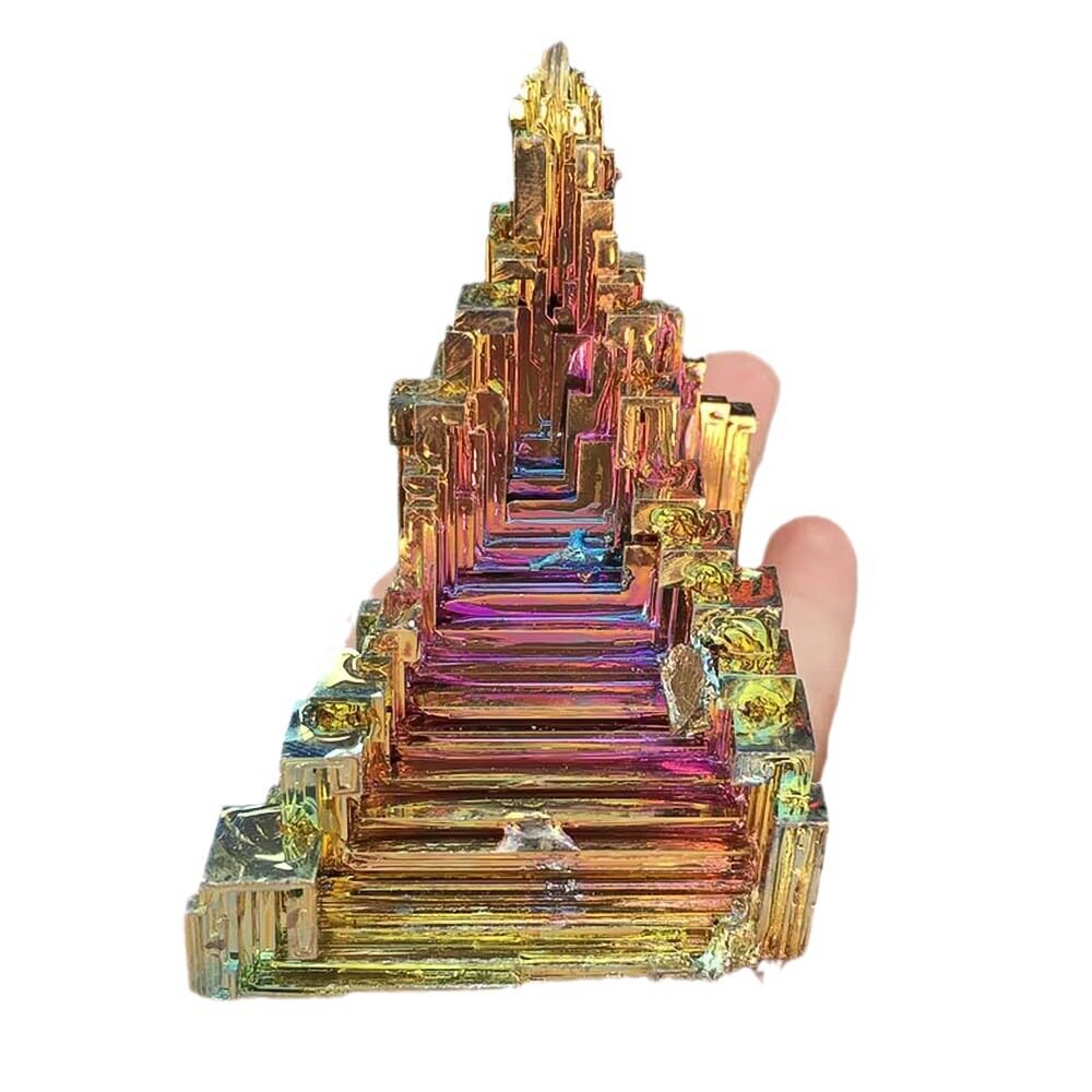 Rainbow Prism — Natural Bismuth Crystal Specimen