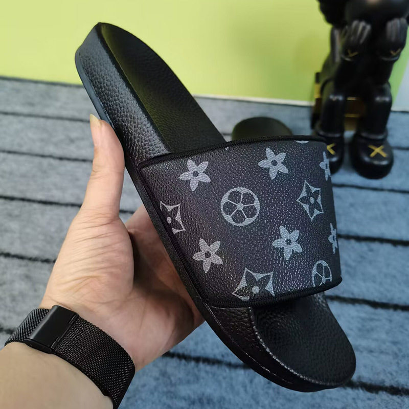 2025东南亚跨境欧美夏季拖鞋男士男女老花一件代发一字外穿凉拖