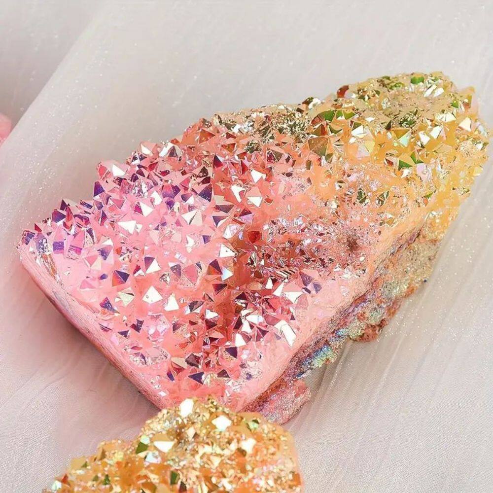 Soft Glow Tower — Fluorite / Rose Quartz Square Point