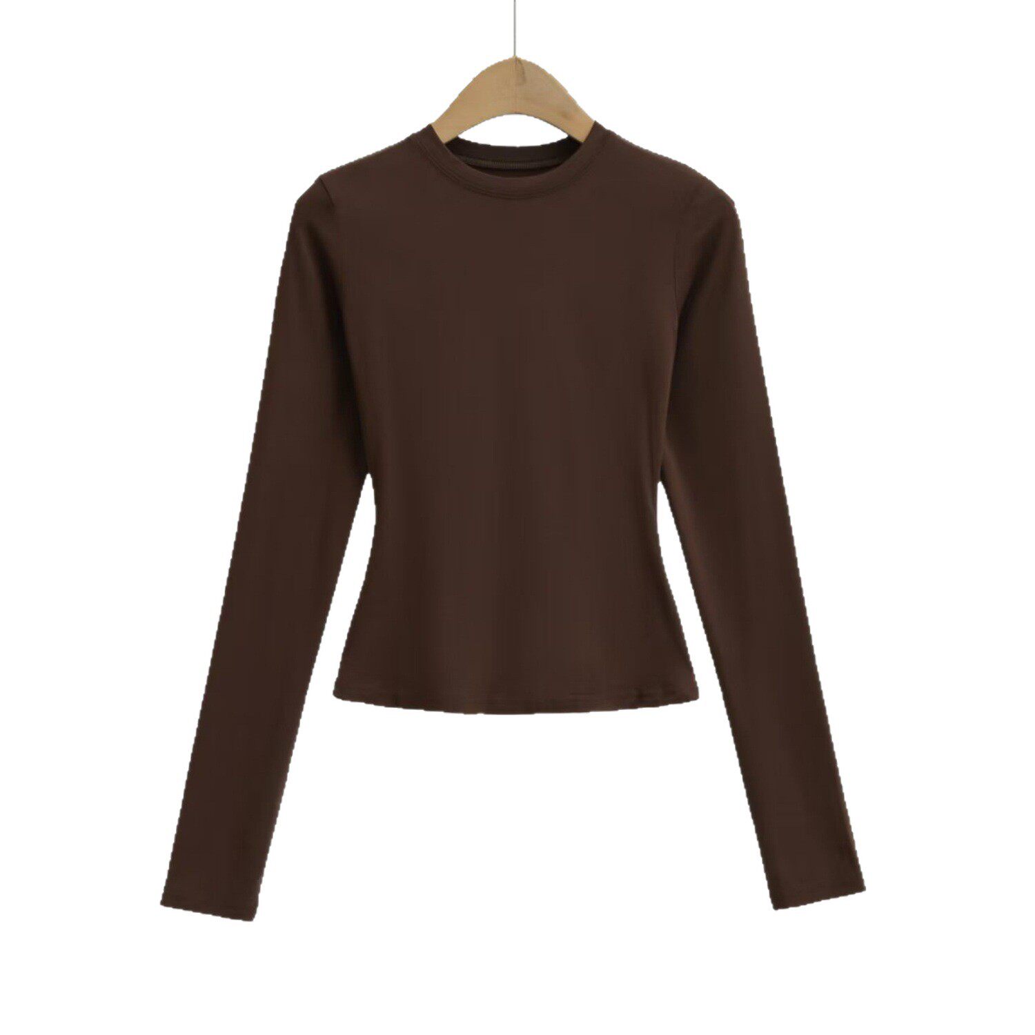 拿铁女孩瑜伽服女长袖T恤修身显瘦运动健身上衣透气莫代尔打底