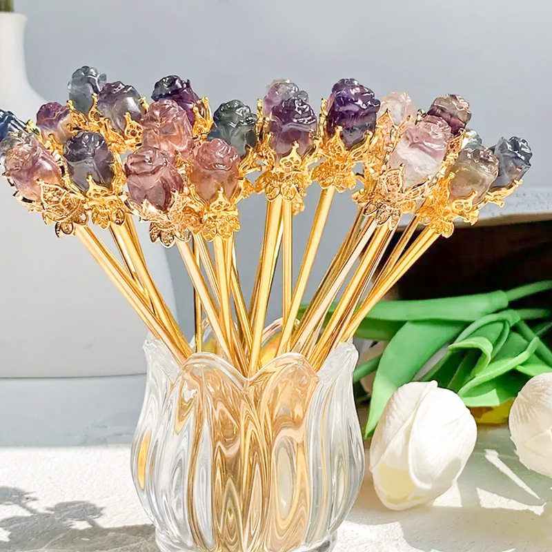 Rainbow Bridge — Natural Crystal Chip Wire-Wrapped Pendant Necklace