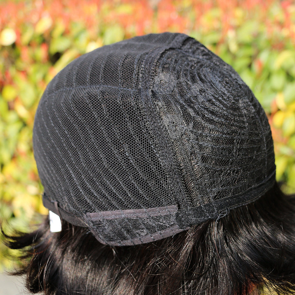 潺秀非洲外贸真人发假发短发全机制头套humanhair Pixie cut wigs