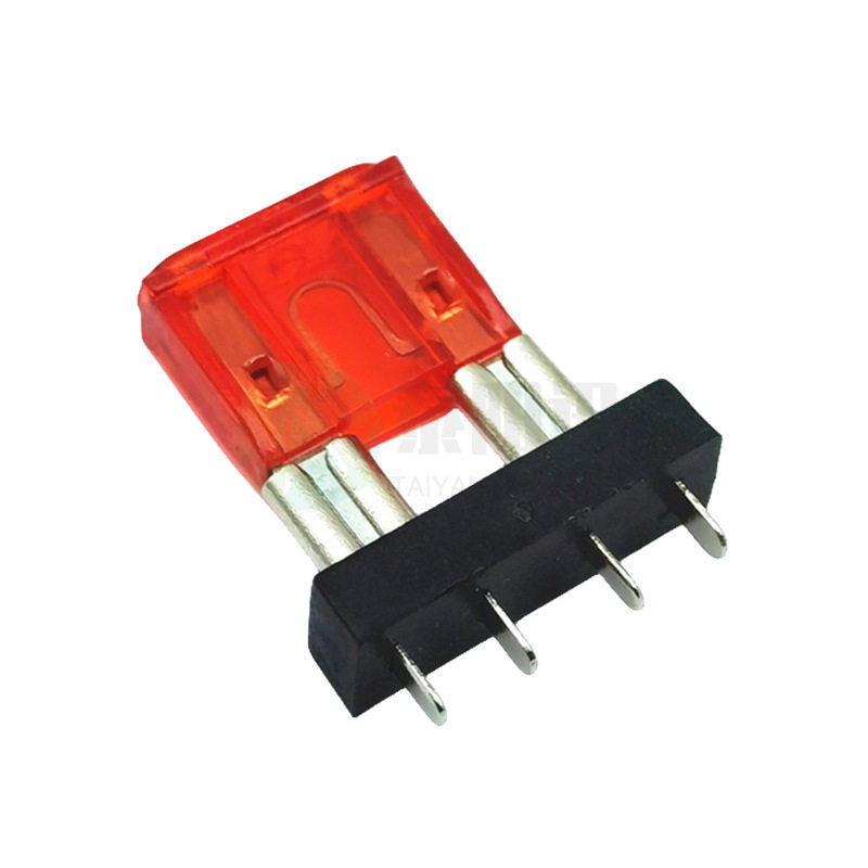 小号PCB线路板焊接式保险丝座栏栅式插座汽车连体座插片底座1A50A