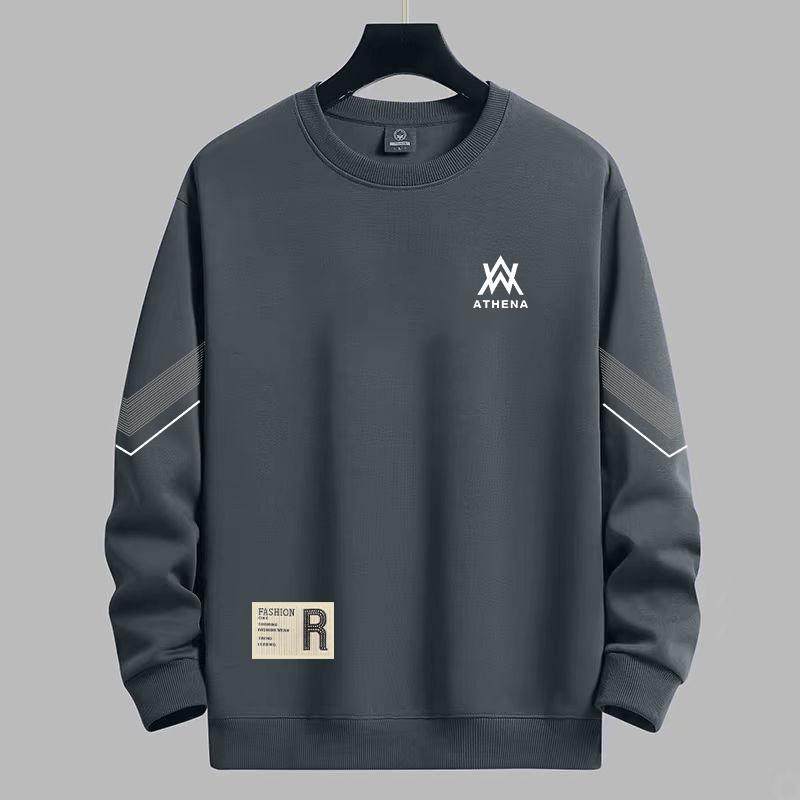 【280克】圆领休闲上衣卫衣男士春秋款宽松百搭潮流套头